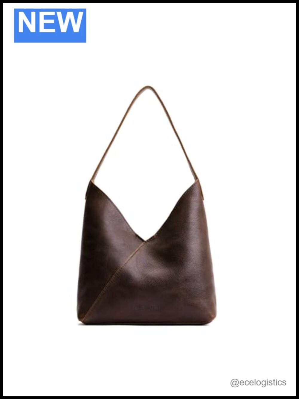 Handmade Full Grain Leather Slouchy Shoulder Bag Crossbody